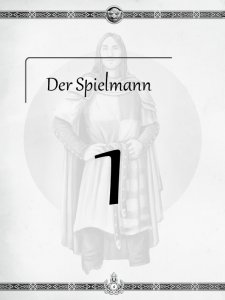 Überschrift des ersten Kapitels Der Spielmann aus dem "Midgard-Schandmaul-Band 1 - Wahre Helden" des DDD Verlages