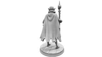 Heroforge Model der Schwarzalbin Azaril Rückansicht